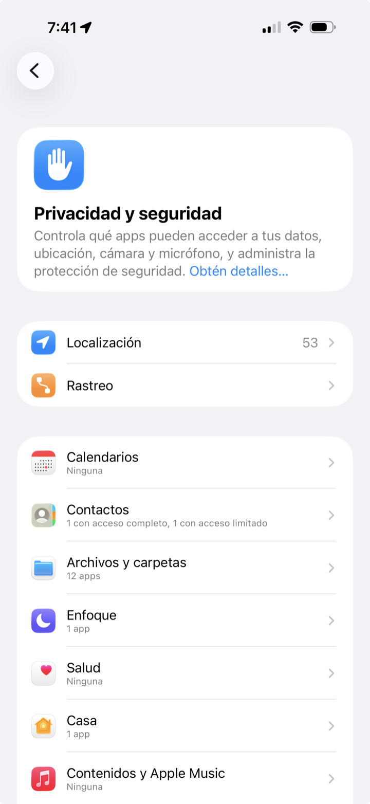 Privacidad y seguridad