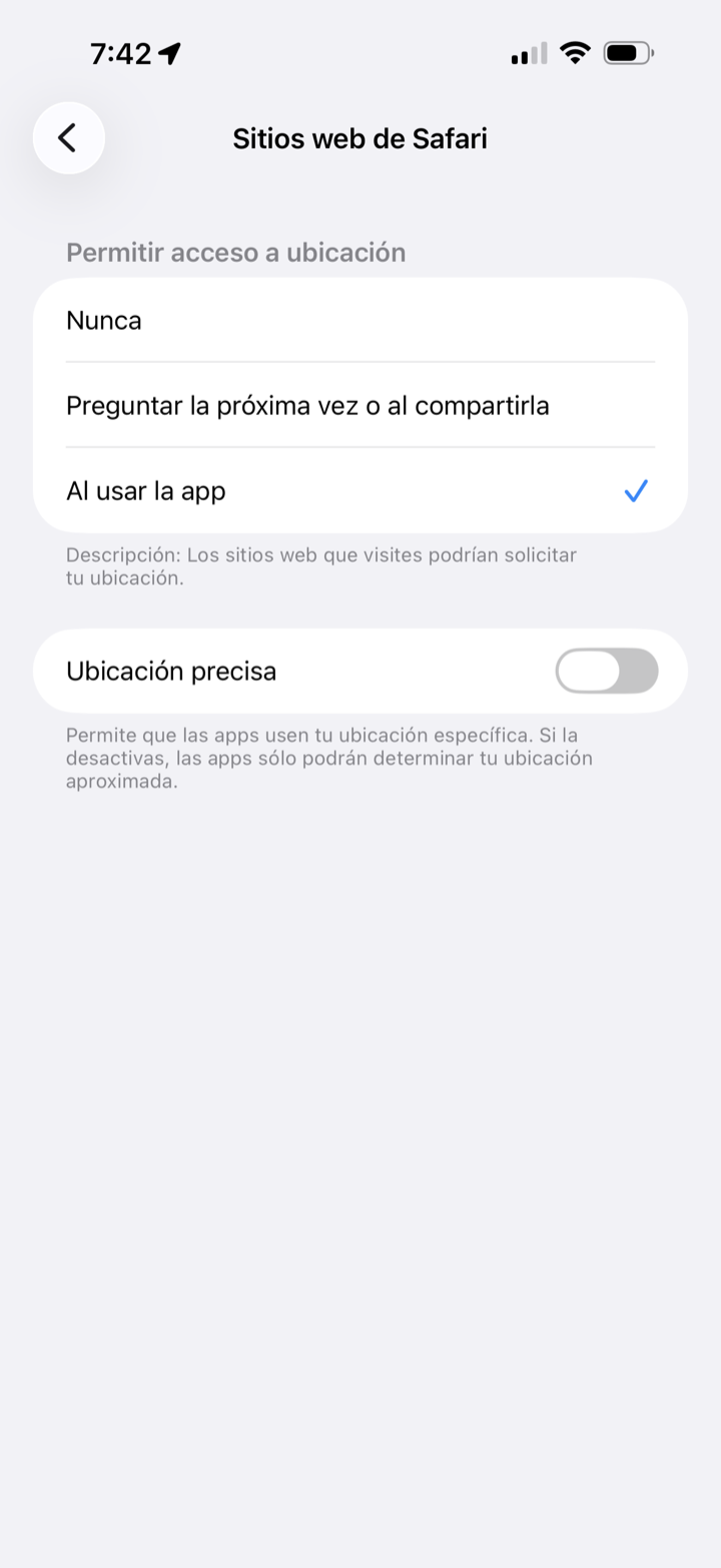 Sitios web de Safari